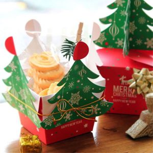 5 PCS Creative Small Christmas Candy Box Peace Fruit Gift Box