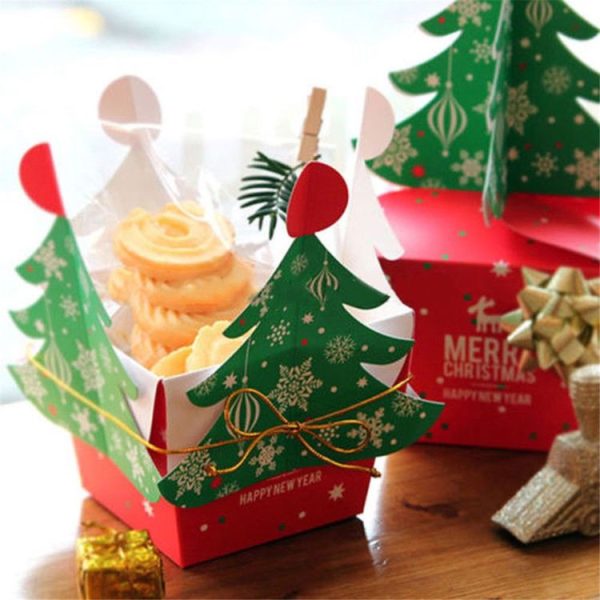 5 PCS Creative Small Christmas Candy Box Peace Fruit Gift Box