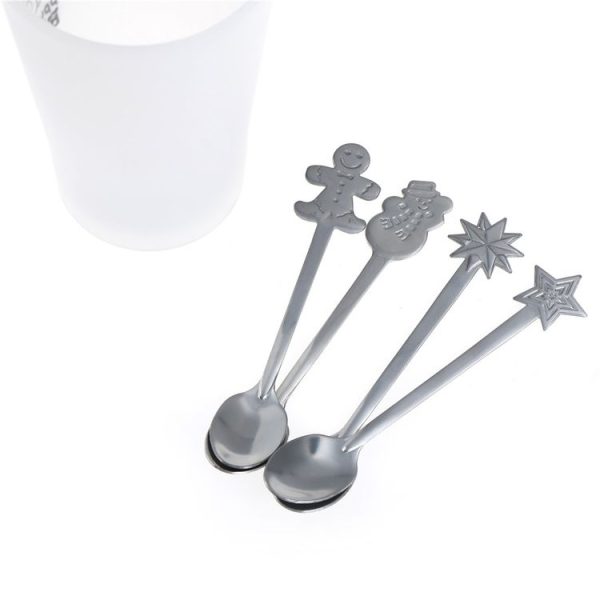 2 Sets Creative Stainless Steel Christmas Cutlery Four-piece Set - Image 2