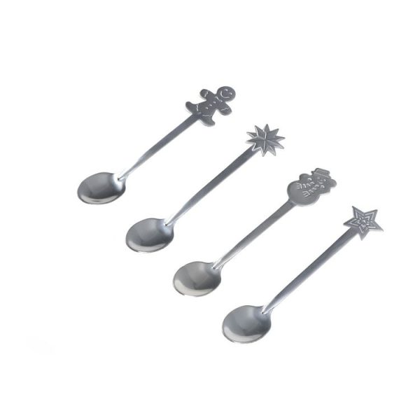 2 Sets Creative Stainless Steel Christmas Cutlery Four-piece Set - Image 5