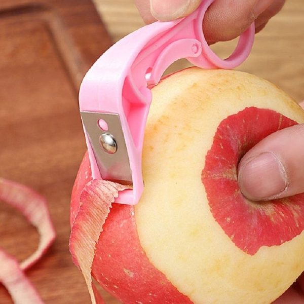 Kitchen Fruit Peeler Stainless Steel Peeling Knife Random Color Delivery - Image 3