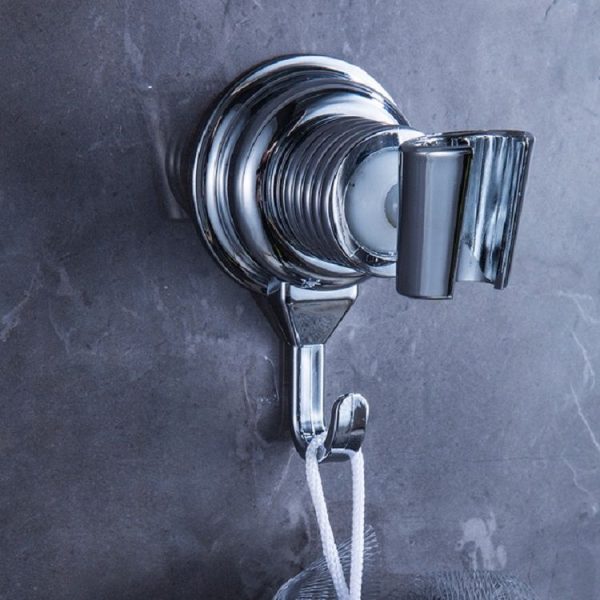 Suction Cup Shower Seat Bathroom Shower Bracket Hook (Silver)