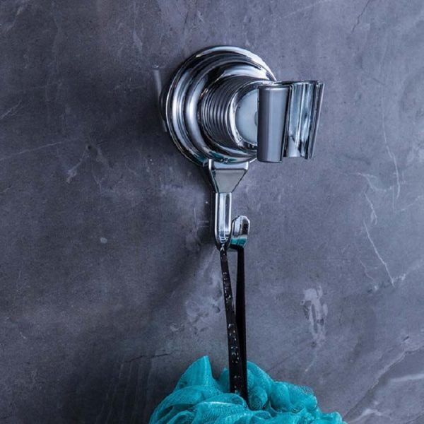 Suction Cup Shower Seat Bathroom Shower Bracket Hook (Silver) - Image 5