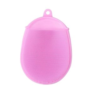 Baby Shower Shampoo Silicone Massage Brush (Pink)
