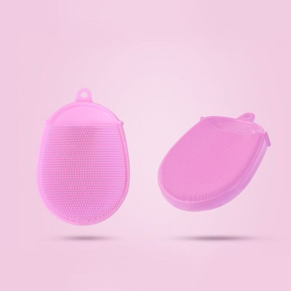 Baby Shower Shampoo Silicone Massage Brush (Pink) - Image 2