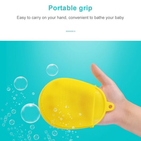 Baby Shower Shampoo Silicone Massage Brush (Pink) - Image 3