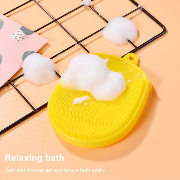Baby Shower Shampoo Silicone Massage Brush (Pink) - Image 7