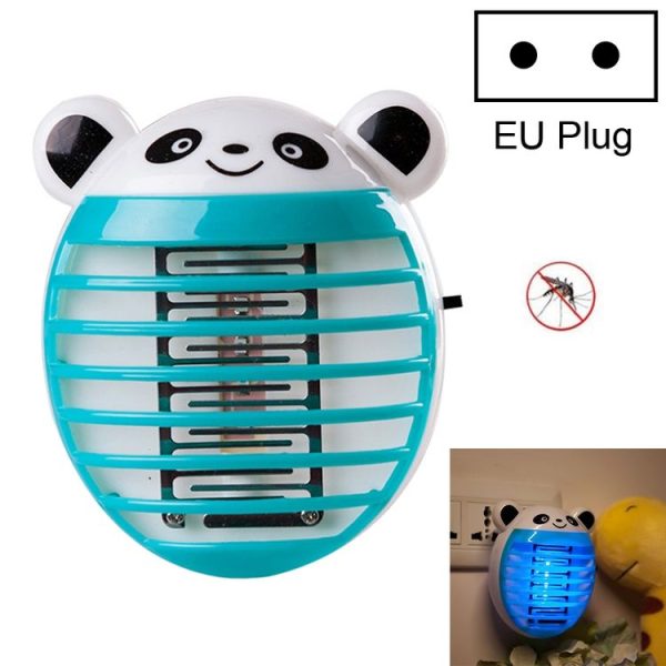 Cute Household Mosquito Killer Lamp LED Light Anti Mosquito Bug Zapper Insect Muggen Killer Night Light Colorful EU Plug (Blue)