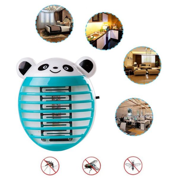Cute Household Mosquito Killer Lamp LED Light Anti Mosquito Bug Zapper Insect Muggen Killer Night Light Colorful EU Plug (Blue) - Image 3