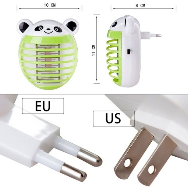 Cute Household Mosquito Killer Lamp LED Light Anti Mosquito Bug Zapper Insect Muggen Killer Night Light Colorful EU Plug (Blue) - Image 4