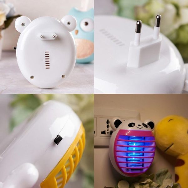 Cute Household Mosquito Killer Lamp LED Light Anti Mosquito Bug Zapper Insect Muggen Killer Night Light Colorful EU Plug (Blue) - Image 5