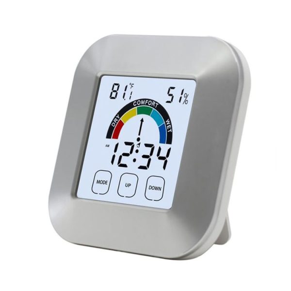 2 PCS Indoor Thermometer Humidity Monitor Touchscreen Backlight Timer Smart Digital Hygrometer Thermometer