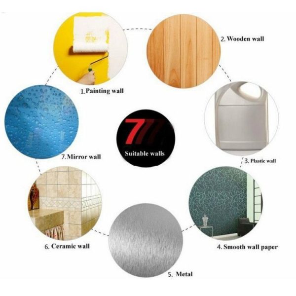 3D Acrylic Cat Mirror Wall Clock DIY Fashion Home Decoration (Silver Black) - Image 3