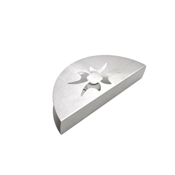 2 PCS Stainless Steel Western Fan-shaped Napkin Seat Napkin Holder Paper Towel Clip, Specification: Pattern - Image 2