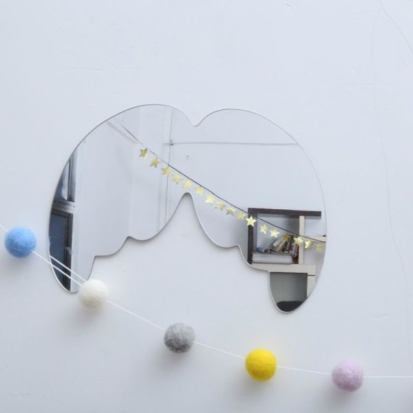 Creative Home Baby Room Children Room Cartoon Acrylic Mirror Pendant Decoration, Style: Little Angel (30x21x0.3 cm) - Image 2