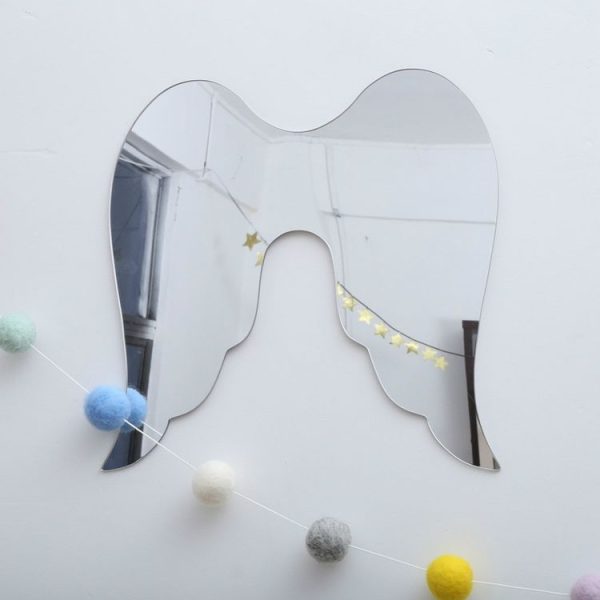 Creative Home Baby Room Children Room Cartoon Acrylic Mirror Pendant Decoration, Style: Archangel (29x30x0.3 cm) - Image 2
