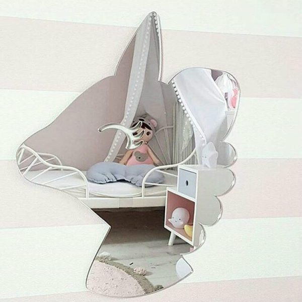 Creative Home Baby Room Children Room Cartoon Acrylic Mirror Pendant Decoration, Style: Unicorn (33x25x0.3cm) - Image 2