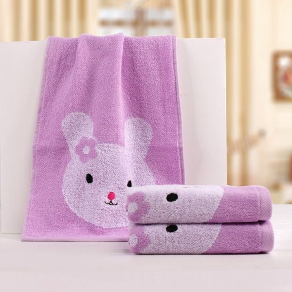 Cute Animal Style Cartoon Embroidered Towel (Rabbit)