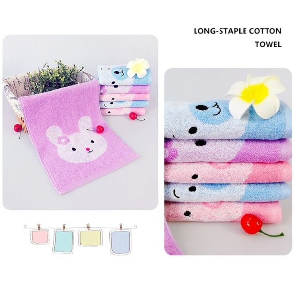 Cute Animal Style Cartoon Embroidered Towel (Rabbit) - Image 5