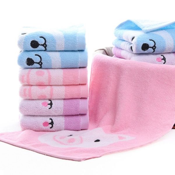 Cute Animal Style Cartoon Embroidered Towel (Rabbit) - Image 6