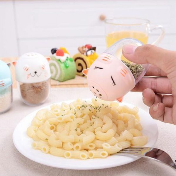 Creative Cartoon Cat Toothpick Box Spices Bottle Toothpick-Holder Kitchen Tools (Pink) - Image 5