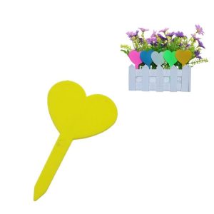 100 PCS Gardening Plant Pot Decoration Love Label Garden Seedling Potted Flower Plant Mark (Yellow)