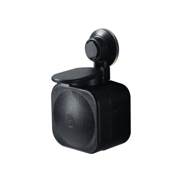 Bathroom Traceless Manual Soap Liquid Box Creative Suction Cup Wall-mounted Soap Dispenser Without Punching Plastic Soap Dispenser (Black) - Image 2