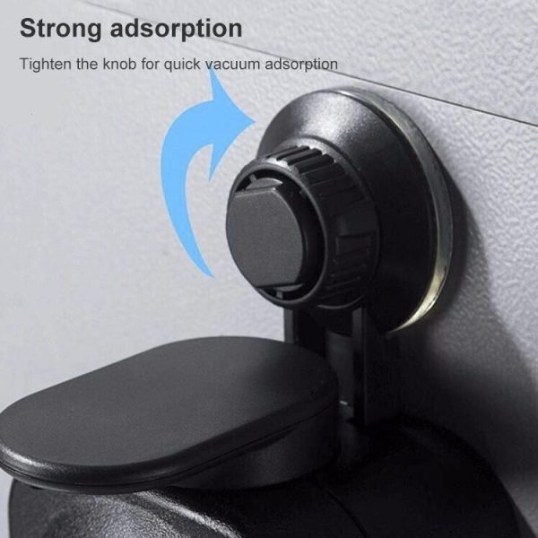 Bathroom Traceless Manual Soap Liquid Box Creative Suction Cup Wall-mounted Soap Dispenser Without Punching Plastic Soap Dispenser (Black) - Image 6