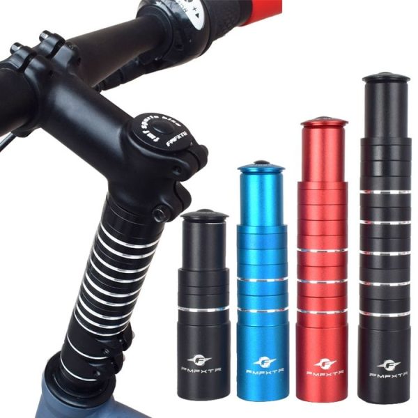 FMFXTR Mountain Bike Handlebar Aluminum Alloy Height Increaser, Increase Height: 11.4cm (Blue) - Image 2