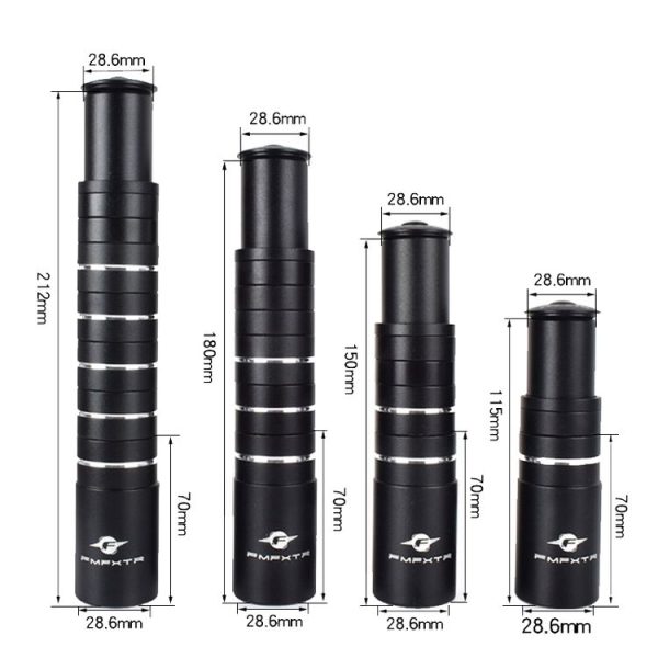 FMFXTR Mountain Bike Handlebar Aluminum Alloy Height Increaser, Increase Height: 14.4cm (Black) - Image 3
