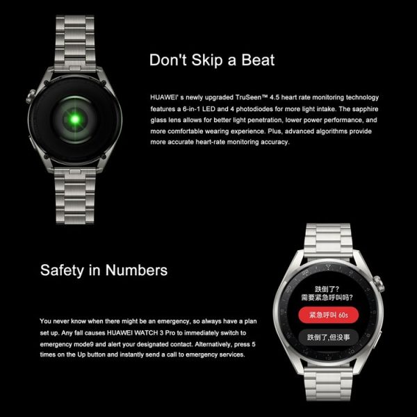 Original HUAWEI WATCH 3 Pro Smart Sports Watch, Color: Enjoyable Gray - Image 12