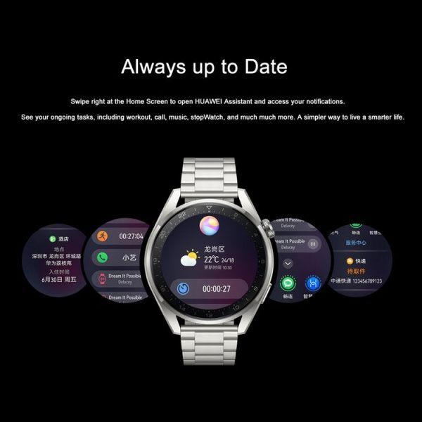 Original HUAWEI WATCH 3 Pro Smart Sports Watch, Color: Enjoyable Gray - Image 5