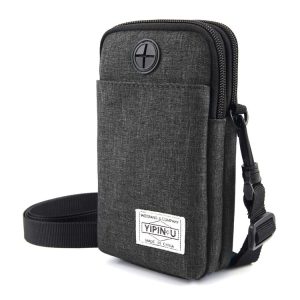 YIPINU Multifunctional Hanging Neck Mini Waterproof Mobile Phone Storage Bag (Black)