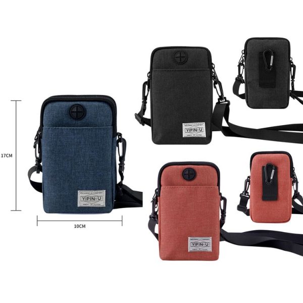 YIPINU Multifunctional Hanging Neck Mini Waterproof Mobile Phone Storage Bag (Black) - Image 2