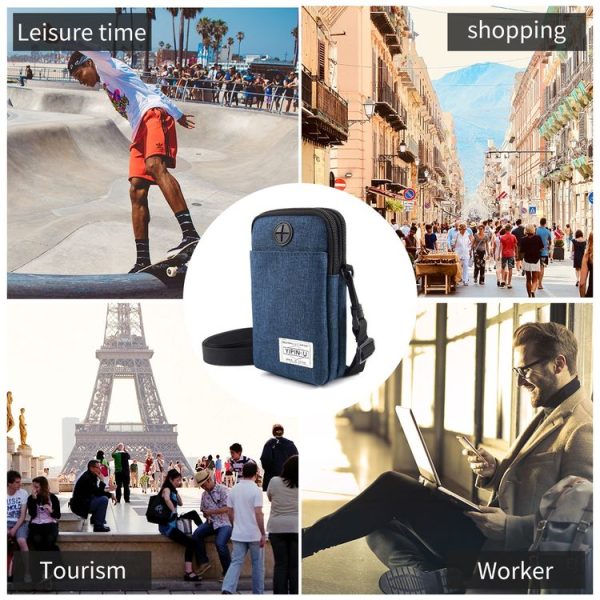 YIPINU Multifunctional Hanging Neck Mini Waterproof Mobile Phone Storage Bag (Black) - Image 6