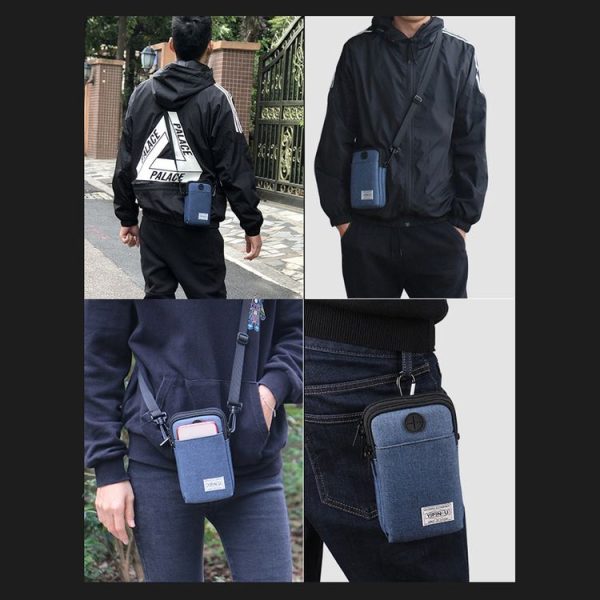 YIPINU Multifunctional Hanging Neck Mini Waterproof Mobile Phone Storage Bag (Black) - Image 7