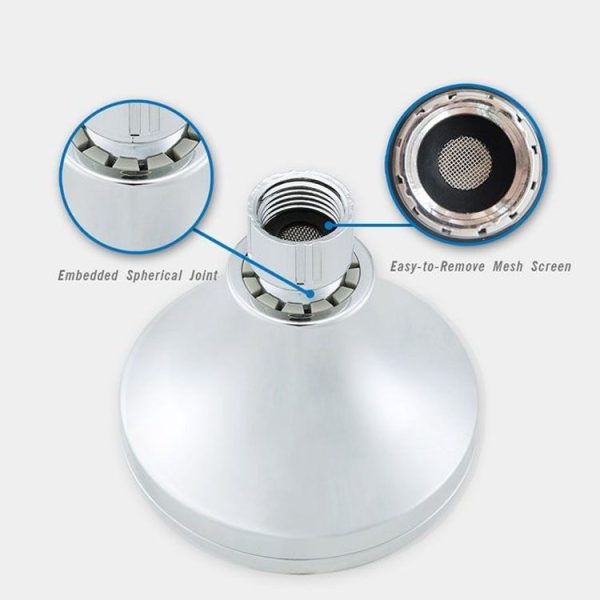 Adjustable High Pressure ABS Chrome Plate Wall-mounted Shower Head - Image 5