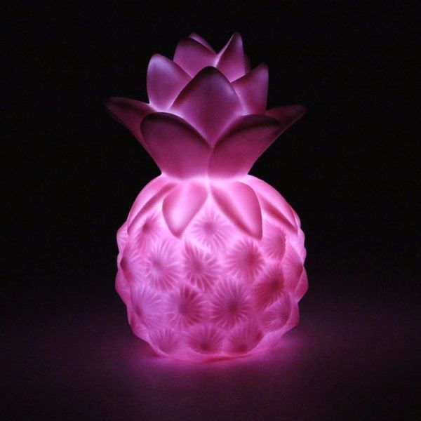3 PCS Silicone Pineapple Desktop Decoration LED Night Light (Pink) - Image 2