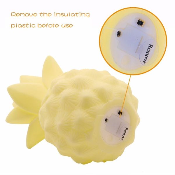 3 PCS Silicone Pineapple Desktop Decoration LED Night Light (Pink) - Image 5