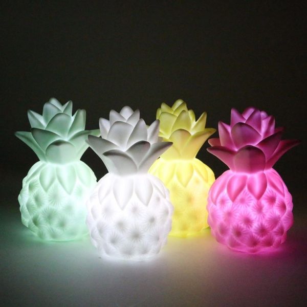 3 PCS Silicone Pineapple Desktop Decoration LED Night Light (Pink) - Image 7
