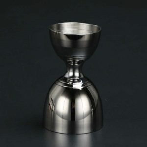 Stainless Steel Wine Measurer Ounce Cup Mixing Measuring Cup, Color: Gun Black