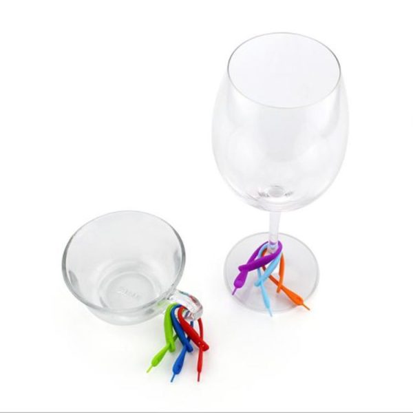 12 PCS / Set Wine Glass Recognizer Creative Silicone Wine Glass Mark - Image 5