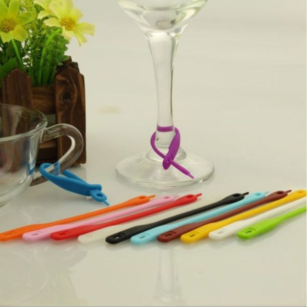 12 PCS / Set Wine Glass Recognizer Creative Silicone Wine Glass Mark - Image 7