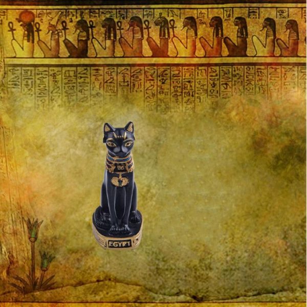 3 PCS Mini Cat Pharaoh Figurine Statue Craft Vintage Gift - Image 4