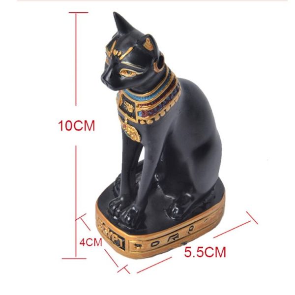 3 PCS Mini Cat Pharaoh Figurine Statue Craft Vintage Gift - Image 6
