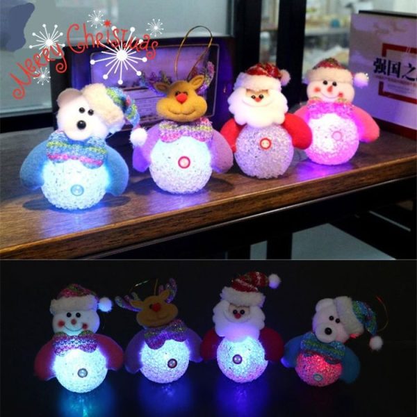 2 PCS Christmas Decorations Glow EVA Ornaments Christmas Tree Pendants (Bear) - Image 4