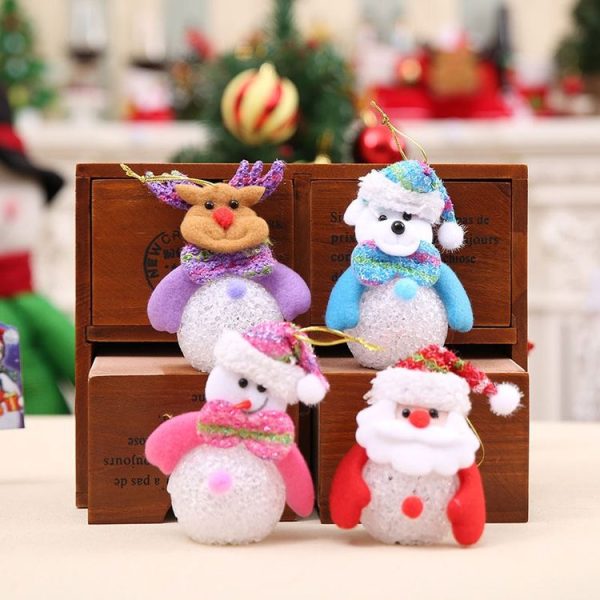2 PCS Christmas Decorations Glow EVA Ornaments Christmas Tree Pendants (Bear) - Image 6