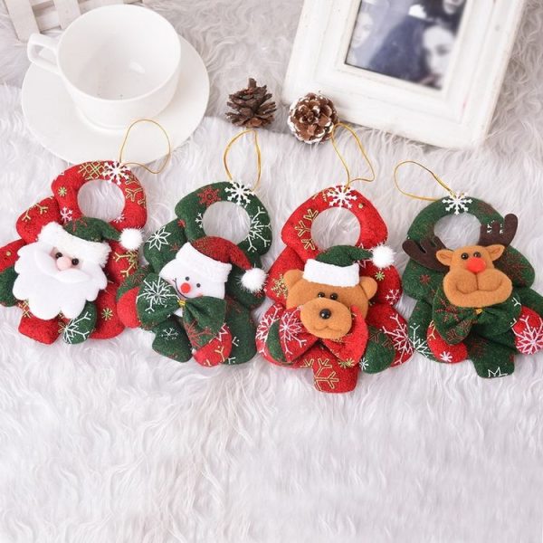 3 PCS Cute Non-woven Snowman Tree Hanging Christmas Ornaments (Bear) - Image 3