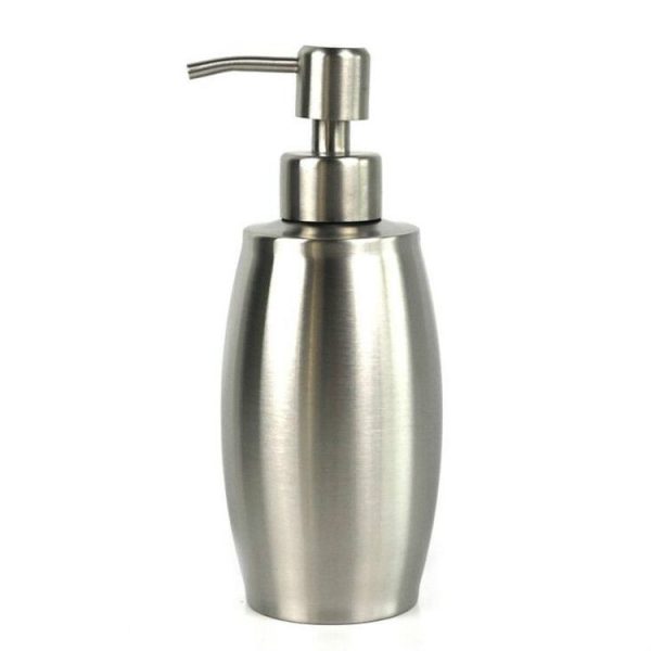 SH158 350ml Stainless Steel Soap Dispenser Oval Hand Sanitizer Bottle - Image 2