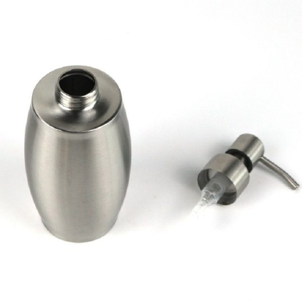 SH158 350ml Stainless Steel Soap Dispenser Oval Hand Sanitizer Bottle - Image 3